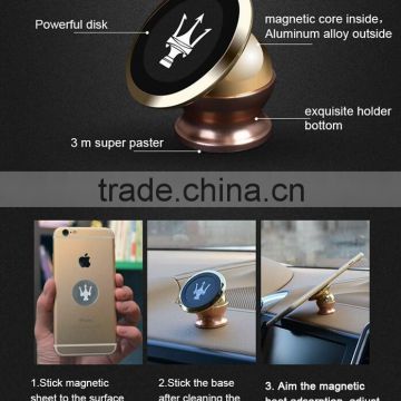 Metal magnetic vehicle logo 360 degree rotating multifunctional mobile phone zx