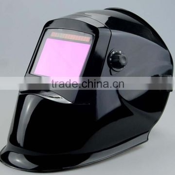 Black auto darkening welding helmet