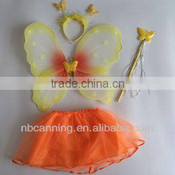 orange high quality fairy wings/ butterfly wings /costume set hot selling