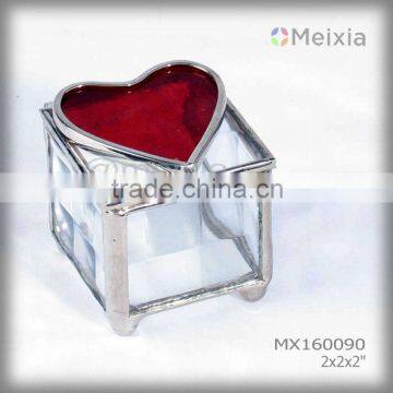 MX1600090 tiffany style stained glass heart shaped jewelry boxes for valentine gift