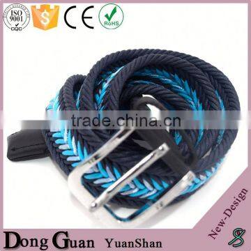 2016 Hot Sale High Density Glitter Braided Stretch Elastic Belt Ployester Fabric Promotional Boys Designer Belts