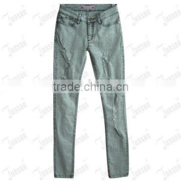 Lady's grey denim jeans