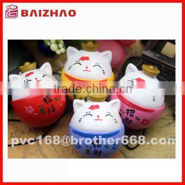 Plastic cartoon cats keychain/custom hot toys figures keychain/Plastic pvc figure toy keychain