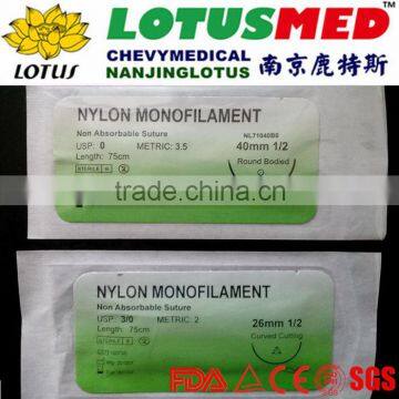 Sterile nylon suture pack