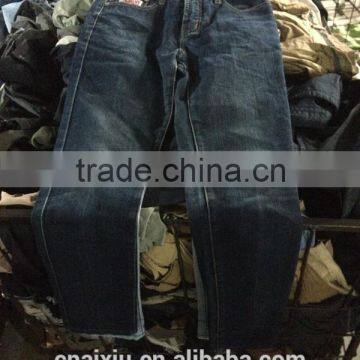 2015 summer high quality second hand clothing used men jean pants