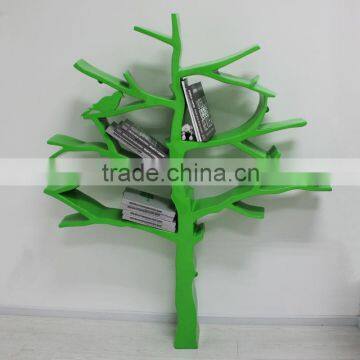 fiberglass tree shaped colorful bookshelf