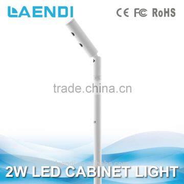 More powerful and convenient Lower price 2W LED cabinet light with CE ROHS for showcase lighting