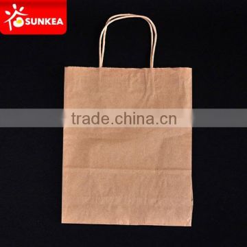 Carry to go kraft paper food packaging bag