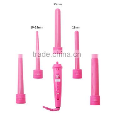 Hot selling 5 in 1 interchangeble hair curling iron of hair curlers clippess hair curler