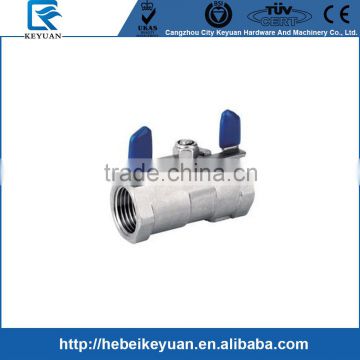 Stainless Steel 1PC Butterfly Handle Ball Valve, SS316,1000WOG