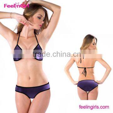 Wholesale plain purple sexy neoprene bikini