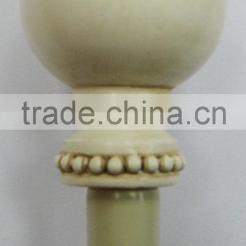 Decorative Antique White Classic Ball Cafe Rod Window Curtain Rod