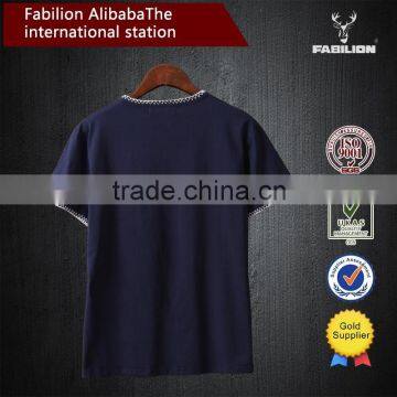 Website Wholesale Men Clothing With Pocket,100% Cotton Black Blank Casual T-shirt photo-2