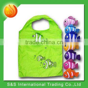 Reusable tote fish shape portable durable foldable shopping bag
