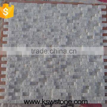 Italian White Carrara Natural Split Marble Mosaic Tile photo-6