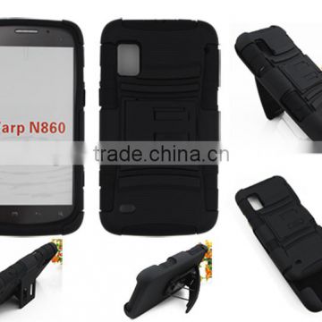 Armor design and kickstand case For ZTE N860 with belt clip holster