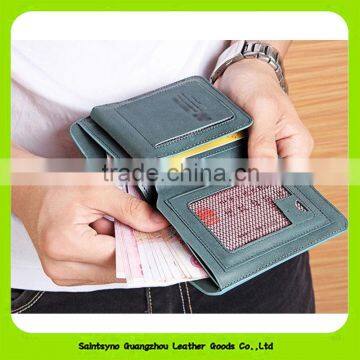 16390 Top Selling Fashion RFID Blocking Top Grain Leather Wallet for Men photo-4