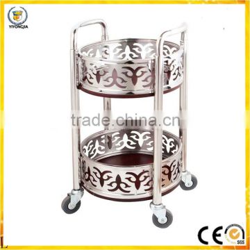 Economical type 5 star hotel stainless steel wine liquor trolley service cart for restaurant