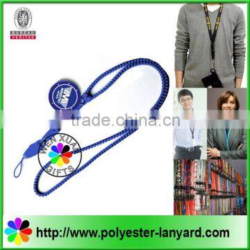 Promotional plastic zip lanyard