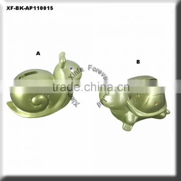 chrome plating ceramic snail money box