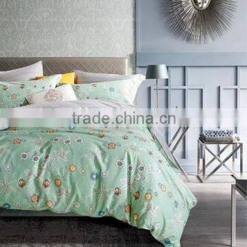 pigment printed cotton fabric double size bedding set