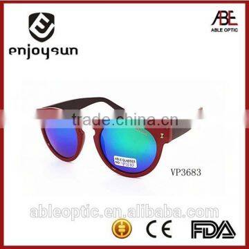 lady colorful Injection round sunglasses