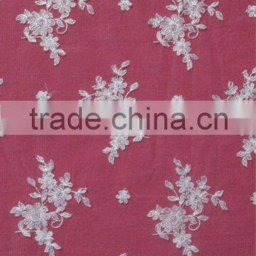 Dot Decoration Mesh Embroidery Lace Fabric