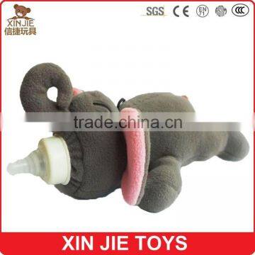 Hot Selling Baby Bottle Sleeve Custom Plush Elephant Wine Bottle Sleeve Baby Pacifier Toys
