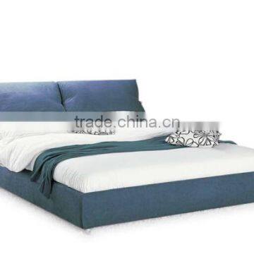 European modern fabric double bed (A-B25)