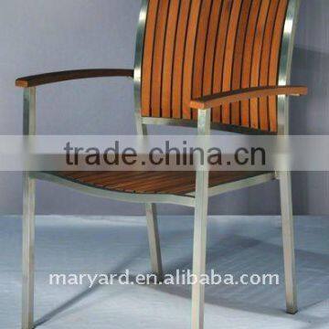 Relaxing stainless steel teak Garden armchair