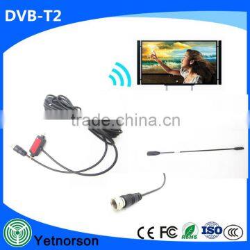 Adhesive mounting digital tv antenna indoor 28dBi high gain HDTV HD VHF DVB T2 DTV antenna IEC/F male connector