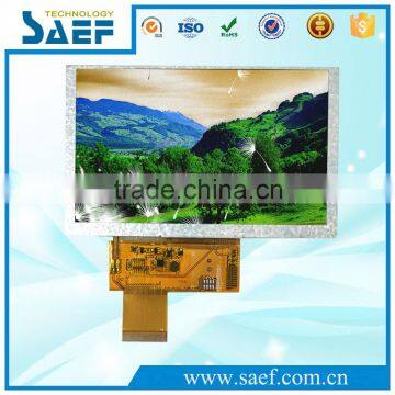 SAEF lcd module 5 inch TFT panel 800x480 dots display with RGB interface 40 pins