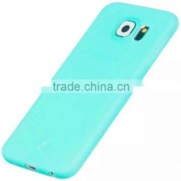 Top-selling blue jelly colors back cover for samsung s6