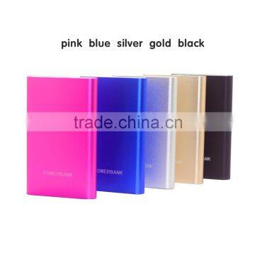 Hot selling universal aluminum 2A output usb 8000mah mobile powerbank