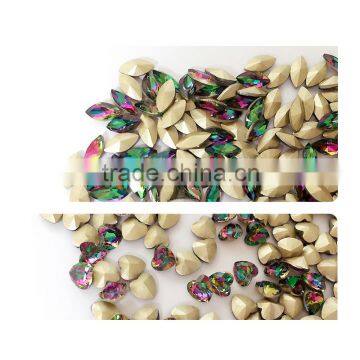 3D Nail Art DIY Decoration Luxury Crystal Colorful Flame Round & Rhombus Pattern Rhinestone & Decoration For Manicure Tools photo-3