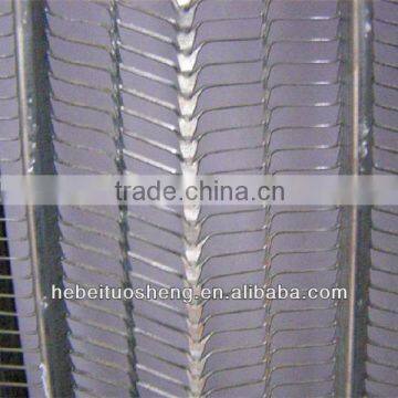 Metal ribbed lath used in construction