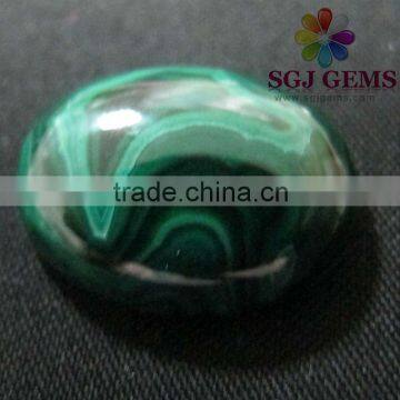 Natural Gemstone Malachite Round Cabochon Beads