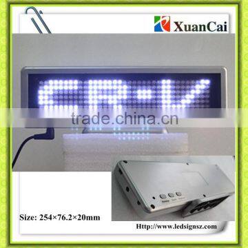 Single white P6-7*35R indoor mini LED signs for business