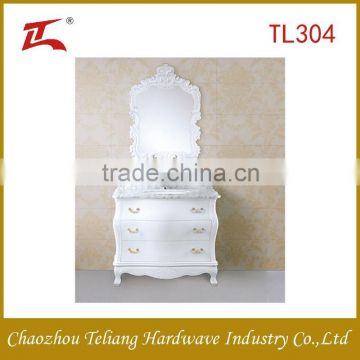 Hole Sale Wholesale Factory Price High Quality Mirror French Bathroom Vanity Cabinet