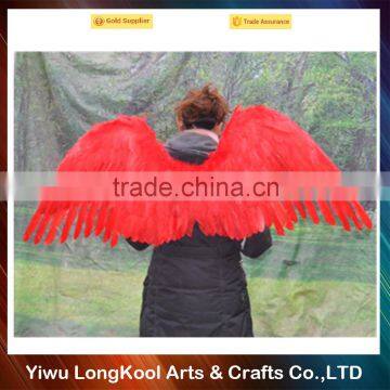 2016 Top Quality Wholesale Fairy Wings Large Red Feather Angel Wings for Party Decoration photo-2