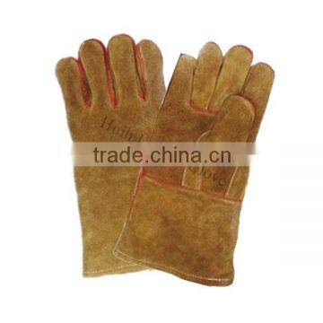 Heavy duty brown working gloves Brown leather gloves