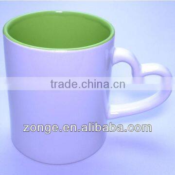 Inner Color Heart Handle Mug for Sublimation