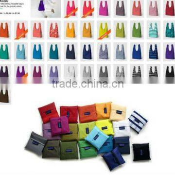 Large foldable nylon shopping bag with custom logo