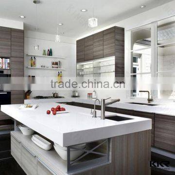 Pure White Artificial Quartz Countertops for Kitchen