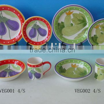 hand painted dolomite tableware