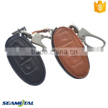 Car Genuine Leather Key Cover Case 3 button For Nissan Teana Altima Tiida X-trail Rogue Qashqai Bluebird Sentra Sylphy NV200