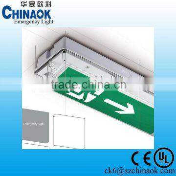 Aluminum and Acrylic Material 3W Specifications emergency exit sign plate