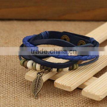 European and American punk bracelet jewelry wholesale fringed owl olive new handmade DIY woven multilayer Fashion charm bracelet