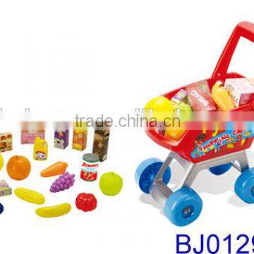 Fashion Kid Toy Funny Plastic Shopping Cart Supermarket Shopping Trolley photo-2