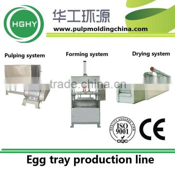 disposable paper egg tray pulp molding production line E1000 by HGHY